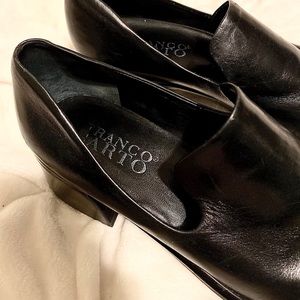 8.5 black Franco Sarto thick heel loafer